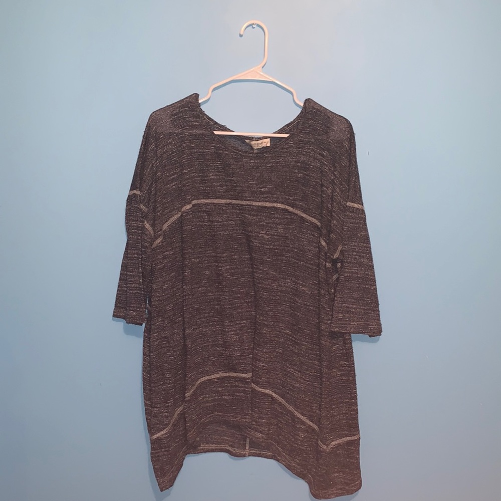 (2/$25) Umgee Steel Blue Sweater Tunic